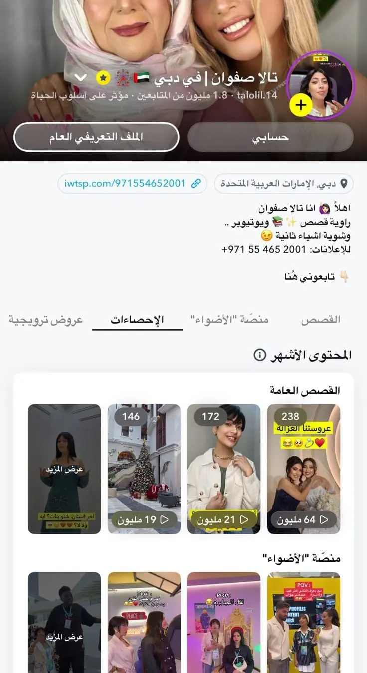 Snapchat profile analytics